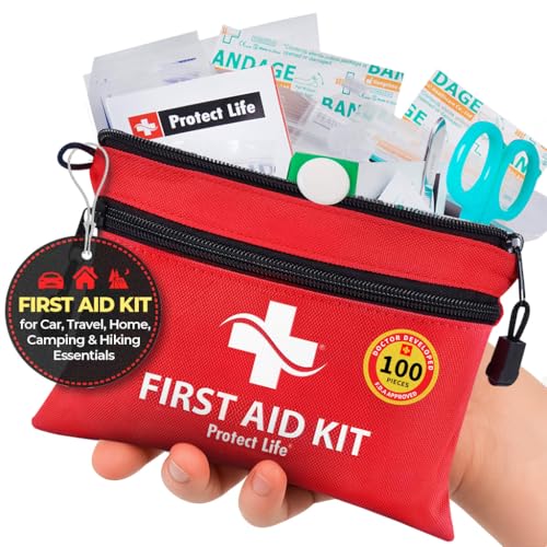 Protect Life Survival First Aid Kit for Home/Business, Camping Survival Kits | Mini Travel First Aid Kit | Camping Equipme...