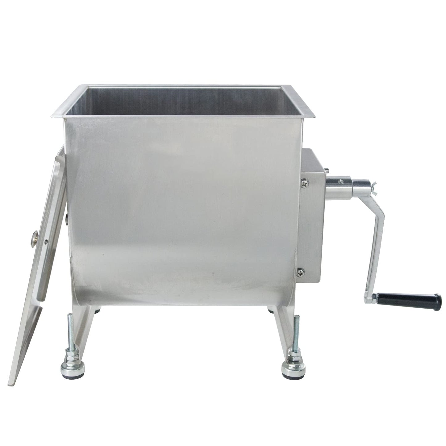 CMI Commercial Stainless Steel Manual Meat Mixers with lid,35Lb/20L Tank,(Mixing Maximum 35-Pound for Meat),Sausage Mixer Machine Meat Processing Equipment