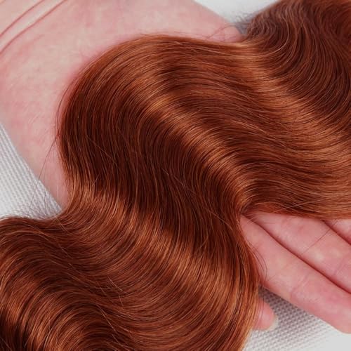 Reddish Brown 33 Human Hair Bundles 22 24 26 Inch Body Wave Bundles Human Hair Unprocessed 11A Brazilian Virgin Hair Weave 3 Bundles for Black Women