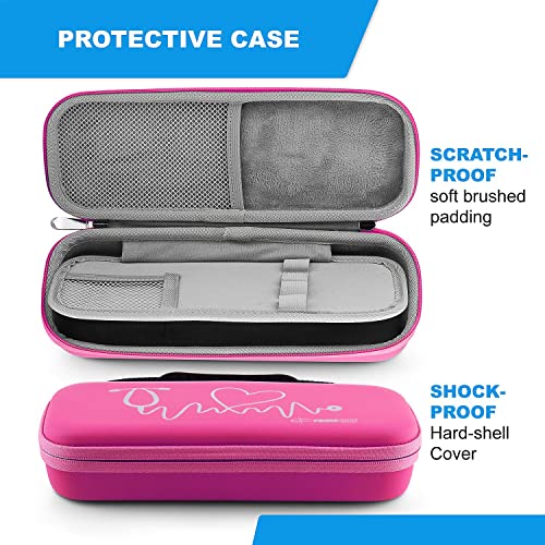 Primacare KB-9397-PK Stethoscope Case, Supplies Included, Pink with Multiple Compartments, Portable and Lightweight First ...