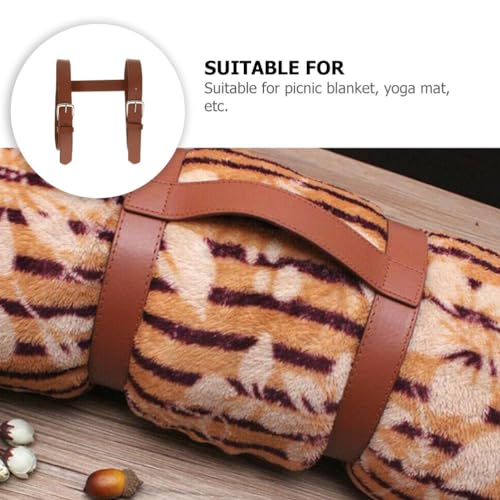 Mipcase Picnic Mat Strap Carrier with Handle H Shape Adjustable Blanket Roll Holder for Outdoor Camping Travel Rug Storage