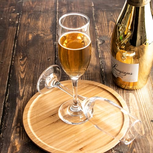 HAKEEMI Elegant Champagne Flutes Set of 16 Champagne Glasses for Wedding or Christmas, 6 oz Ideal for Sparkling Wine - Dis...