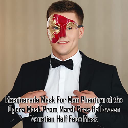 Masquerade Mask For Men Phantom Of The Opera Mask Prom Mardi Gras Haloween Venetian Half Face Mask