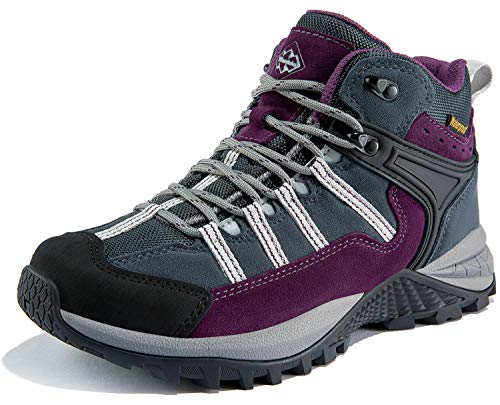wantdo Women's Waterproof Hiking Boots Lightweight Outdoor Camping Shoes