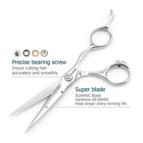 5.5 INCH Hair Scissors Hair Cutting Shears Barber Scissors and 5.5 INCH Hair Thinning Shears Barber Scissors Set 440C Kinsaro