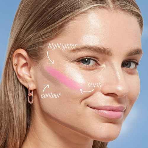 CoverGirl Trublend Skin Enhancer Blush Balm Stick, 220 Nude Flush, Vegan Formula, Easy to Use, Glides on Effortlessly, Non-Greasy, Doesn't Crease, 0.21oz