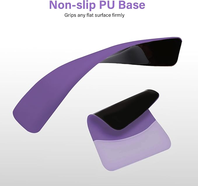 MOSISO Wrist Rest Support for Mouse Pad&Keyboard Set, Rectangular Ergonomic Mousepad Non-Slip Base Home/Office Pain Relief&Easy Typing Pad with Neoprene Cloth&Raised Silicone Lining, Imperial Purple