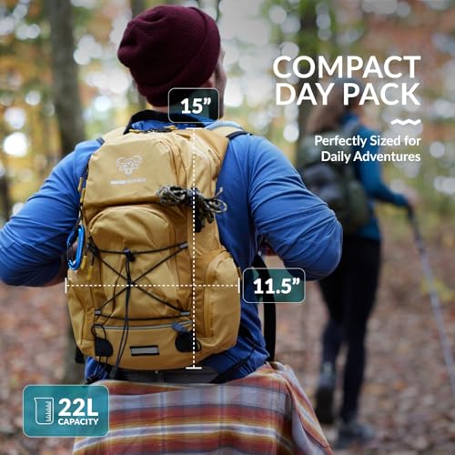 Water Buffalo Hydration Backpack - Sherpa 22L Hiking Backpack with Water Bladder - Water Backpack for Hiking with Waterpro...