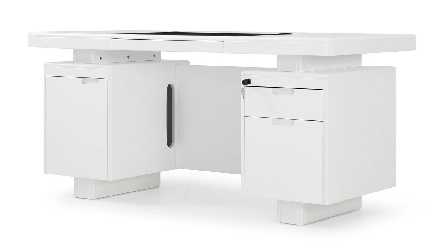 ZURI Modern Monroe Desk - Fixed Height - White