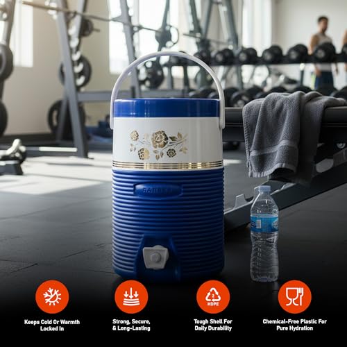 1.2 Gallon Insulated Sports Cooler Water Jug, Beverage Cooler with Flip Lid Pour Spout Perfect for Outdoor & Sports Activity