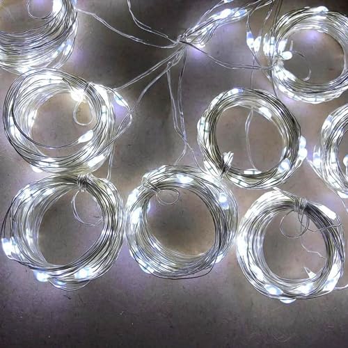 PUHONG Curtain String Lights, 300 LED Fairy Lights with 8 Light Modes, 9.8x9.8Ft Remote Controlled Plug-in Fairy String Li...