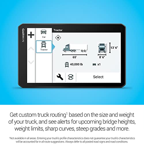 Garmin dezl OTR710 (Renewed), Large, Easy-to-Read 7 inch GPS Truck Navigator, Custom Routing, High-Resolution Birdseye Sat...