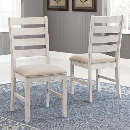 Signature Design by Ashley Skempton Modern Farmhouse Dining Room Chair, 2 Count, Ladderback Design, Wood, 17.75" W x 21.5"...