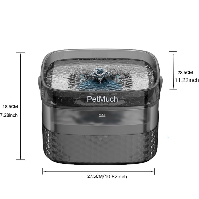 PetMuch 2.4Gal/9L Pet Water Fountains for Medium and Large Dogs and Multiple Cats Large Capacity Automatic, Dog Water Foun...