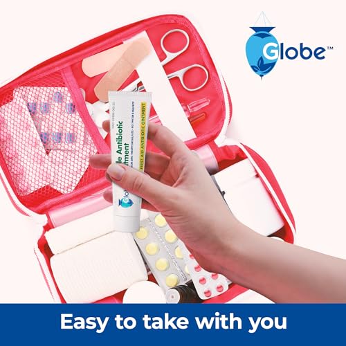 Globe Triple Antibiotic Ointment 1.0 oz (4 Pack), First Aid Ointment for Minor Scrapes, Cuts, and Burns to Help Prevent In...