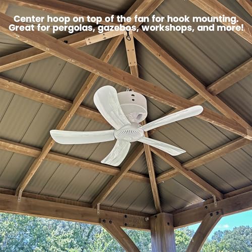 Canopy Breeze CB305 Large 31" Rechargeable Ceiling Fan for Canopies, Gazebos, Pergolas, Workshops & More. 6-Hour Run Time,...