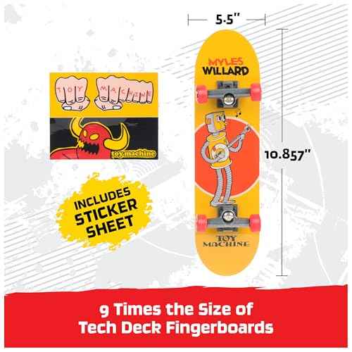 Tech Deck, Toy Machine Handboard; Authentic Mini Skateboards, Kids Toys for Boys & Girls, Ages 6 and up (Hands Use Only)