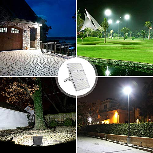 CHARON 300W LED Flood Light, 24000LM Super Bright Outdoor Security Lights with Wider Lighting Angle, 6000K Daylight White,...