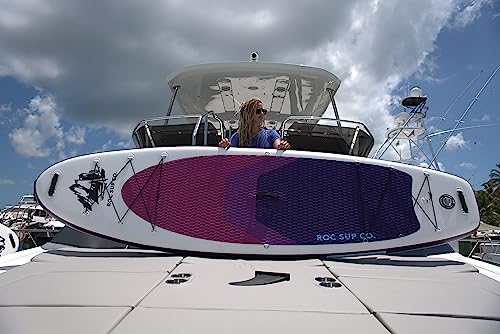 Roc Inflatable Stand Up Paddle Board 10' 6" with Premium SUP Paddle Board Accessories, Wide Stable Design, Non-Slip Comfor...