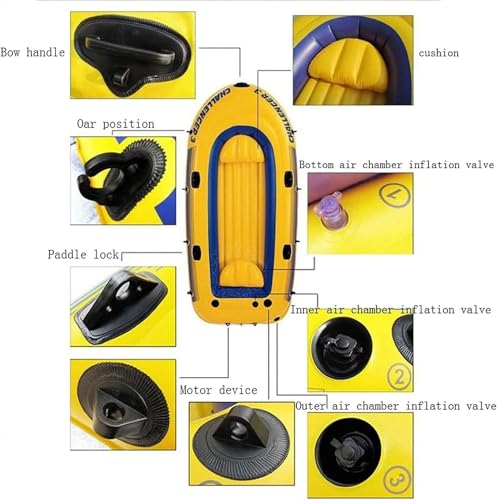 DJCDDM Inflatable Boat Set, Adult Inflatable Fishing Boat, Rubber Boat, Inflatable Boat Fishing, Fishing Boat Kayak