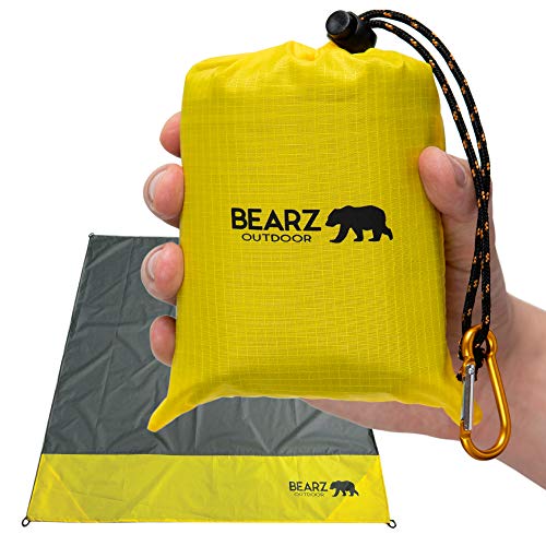 BEARZ Outdoor Pocket Blanket - Beach Blanket Waterproof Sandproof, Picnic Blankets Waterproof Foldable, Lightweight & Comp...