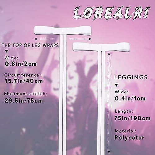Lorealri Rave Leg Wraps Elastic Garter Plus Size Leg Straps Dancing Music Festivals Coachella Outfits for Women