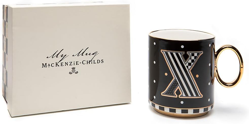 MACKENZIE-CHILDS My Mug, Decorative Ceramic Coffee Mug with Handle, X