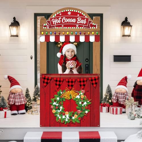 Christmas Theme Party Decorations Hot Cocoa Bar Photography Studio Props Hot Cocoa Bar Theme Photo Booth Props Hanging Bac...