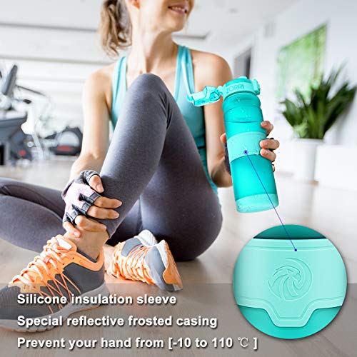 ZORRI Sports Water Bottle, 400/500/700ml/1L, BPA Free Leak Proof Tritan Lightweight Bottles for Outdoors,Camping,Cycling,F...