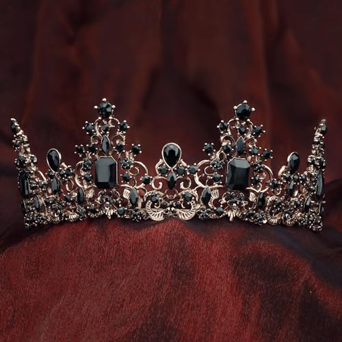 Didder Gothic Black Tiaras and Crowns for Women Princess Crown for Girls Halloween Medieval Renaissance Costume Party Acce...