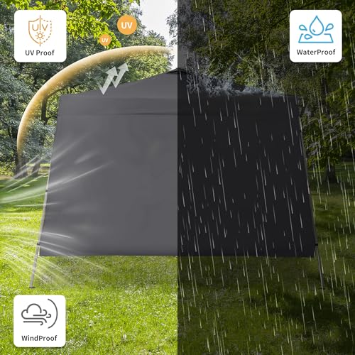 GDY 8X10 FT Pop Up Canopy Outdoor Instant Tent Slant Legs with a Sidewall,Equipment Vents, Portable Gazebo Shelter for Pat...