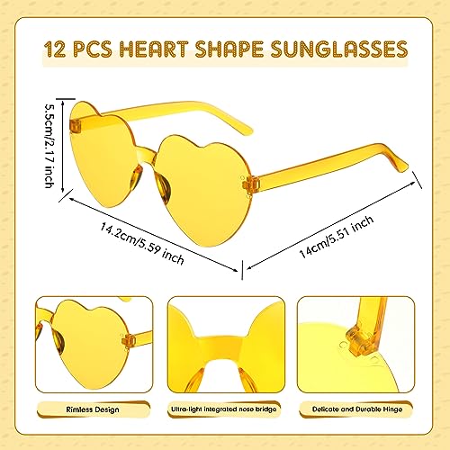 Mepase 24 Pcs Beads Necklaces and Heart Sunglasses 80s Accessories for Adults Valentines Parade Wedding Birthday Party Favor