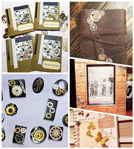 YYHDTYFY Steampunk Gears Accessories Decor DIY Metal Pendants Charms Wheels For Crafting Jewelry Making