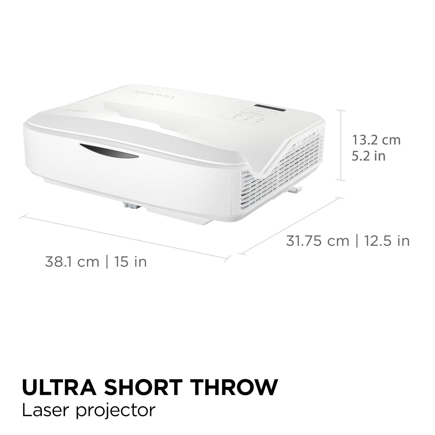 ViewSonic LS832WU 5000 Lumens WUXGA Ultra Short Throw Projector, 1.3 Optical Zoom, H/V Keystone, 4 Corner Adjustment, 360° Projection, HDMI/USB/3.5mm for Auditorium, Conference Room, Education