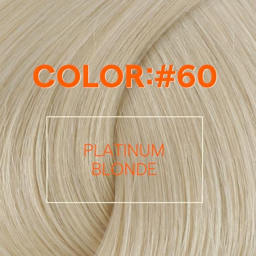 Full Shine Weft Hair Extensions Human Hair Color Platinum Blonde Human Hair Bundles Invisible Sew In Hair Extensions Double Weft Extensions Blonde Straight Hair Weft Sew Ins 105G 22 Inch