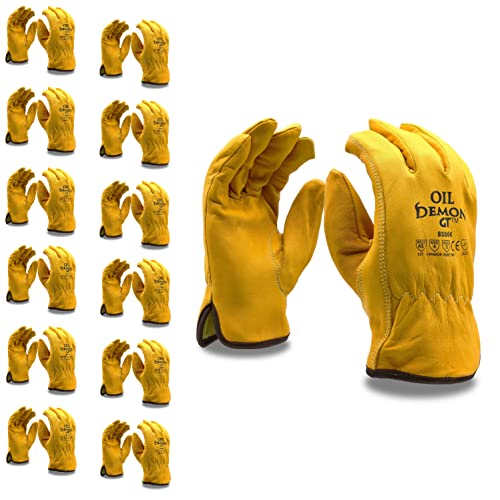 Cordova 8586K Oil Demon Gt Gloves, Premium Oil-Resistant Grain Goatskin Driver, Aramid/Glass Fabric Lined, Keystone Thumb,...