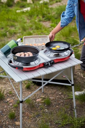 Coleman Fold ‘N Go 2-Burner Propane Stove, Dual Adjustable Burners with 20,000 BTUs of Power & InstaStart Ignition, Great ...