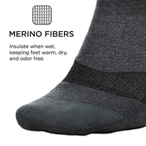 Feetures Merino 10 Cushion Quarter Sock Stripe
