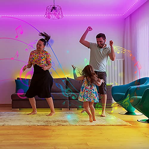 DAYBETTER Led Strip Lights 200 ft (2 Rolls of 100 ft) Ultra Long Smart Light Strips with App Voice Control Remote, RGB Mus...