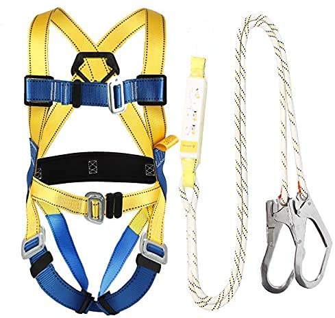 Ymachray Fall Protection Safety Harness OSHA/ANSI Compliant,internal Shock Absorbing landyard&Hook