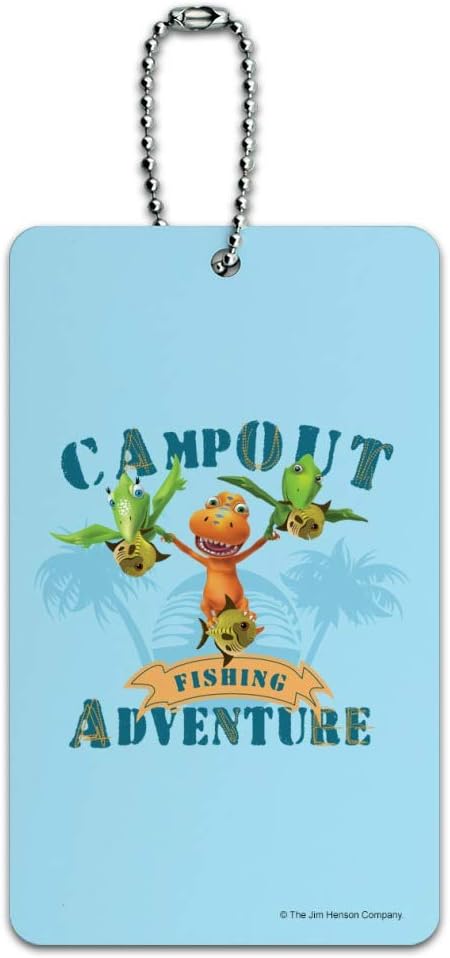 Campout Fishing Adventure Dinosaur Train Luggage Card Suitcase Carry-On ID Tag