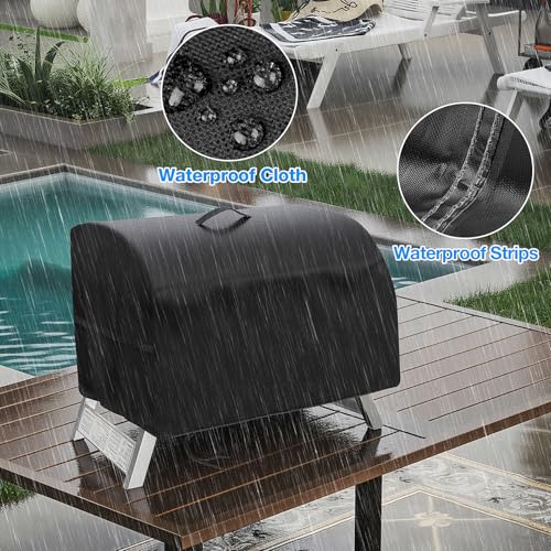 Jungda Grill Cover for Masterbuilt MB20030819 Portable Propane Gas Grill,Outdoor Waterproof Small Tabletop Grill Cover Hea...