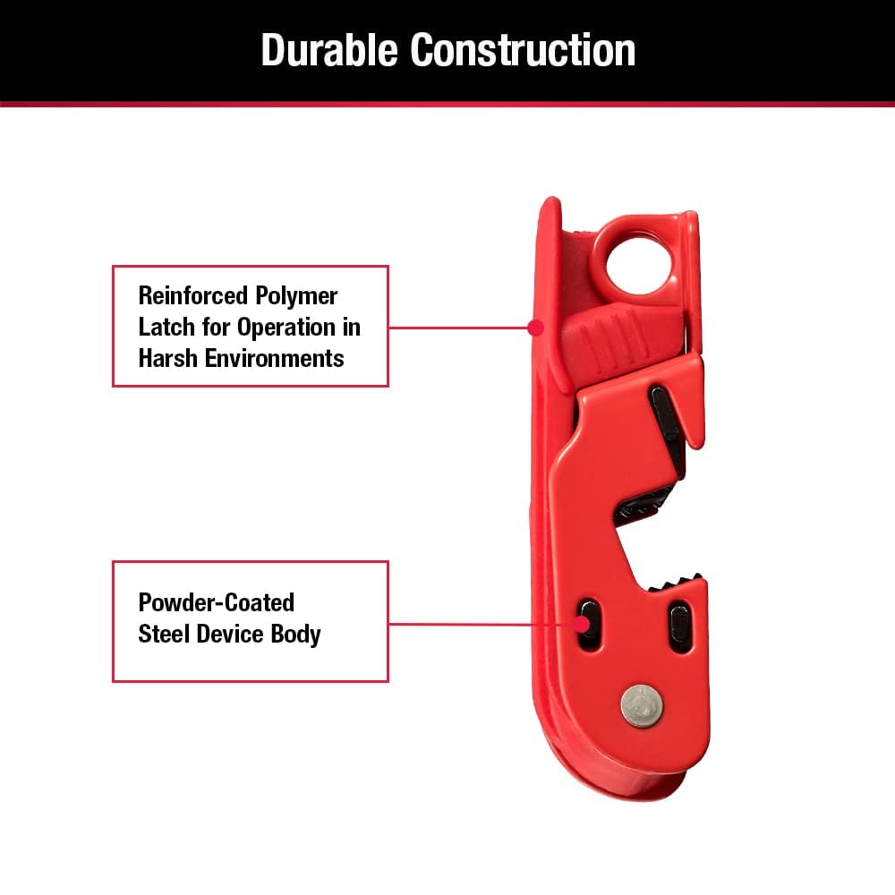 Master Lock Red Electrical Box Circuit Breaker Lockout, Tagout Breaker Box Lock for Standard Single and Double Toggles, 493B, 24 Amps