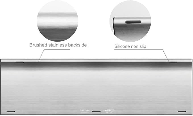 Arteck 2.4G Wireless Keyboard and Mouse Combo Stainless Full Size Keyboard and Ergonomic Mouse with Side Buttons for Computer Desktop PC Laptop and Windows 11/10/8/7 Build in Rechargeable Battery