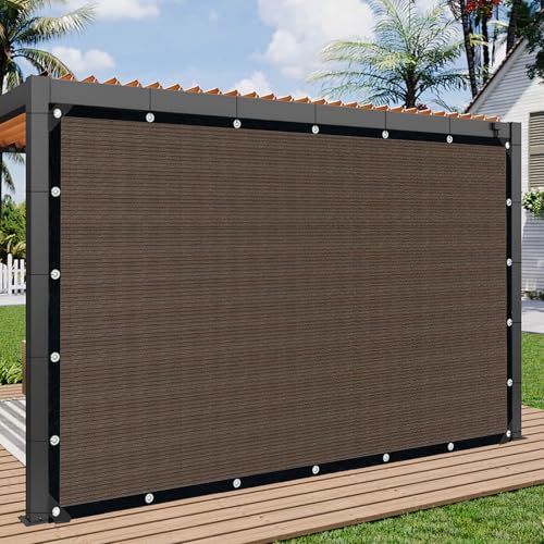 IMSGVIFO Mocha Sun Shade Cloth,Pergola Shade Cover with Reinforced Grommets,90% Shade Fabric Fence Privacy Screen Balcony,...