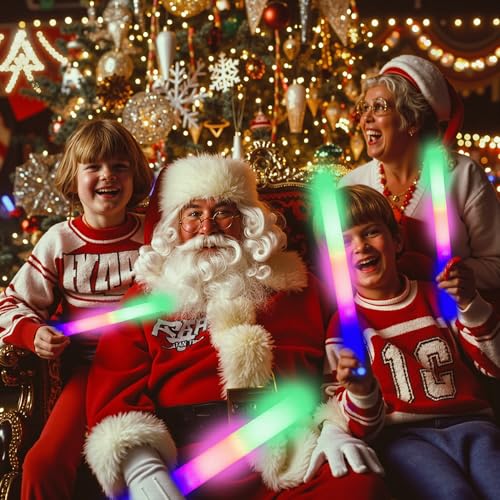 SVYIQ 12 PCS Foam Glow Sticks Bulk With 3 Modes Colorful Flashing,Foam Light up Sticks,Glow Sticks for Wedding,Glow in Dar...