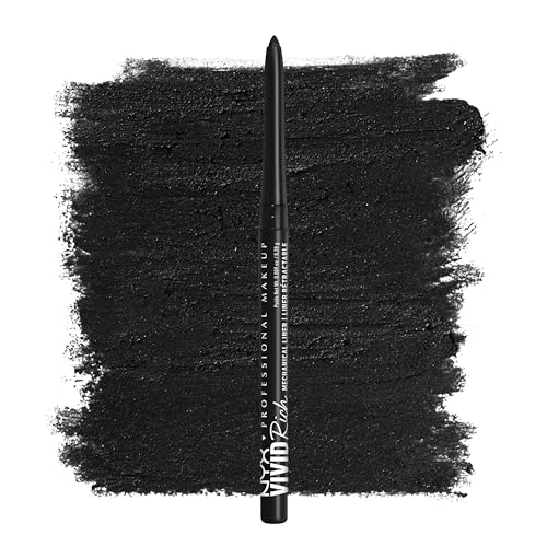 NYX PROFESSIONAL MAKEUP Mechanical Eye Pencil,Vivid Rich Mechanical, Creamy Retractable Eyeliner - Always Onyx, Black Eyel...