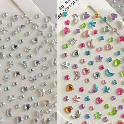 NOOEPC Self Adhesive Face Gems Stickers, Hair Gems Face Jewels Eye Jewels Rhinestones Festival Essentials Rave Accessories...