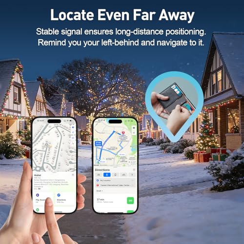 BFADEHA 2026 [Apple MFi Certified] (iOS Only) Bluetooth Tracker Smart Card for Apple Find My iPhone Wallet GPS Tracker, 5-...