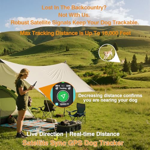 Easehope 3-in-1 Wireless GPS Dog Fence (Industry-First Off-Grid System): No Subscription, No App, Real-Time Tracker, Train...